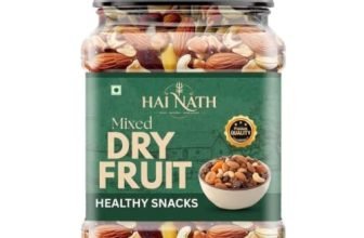 HAI NATH Mix Dry Fruits for eating – 500g | Mix Nuts, Seeds and Berries Pack | Trail Mix | Cashews | Almonds | Black Raisins | Golden Raisins