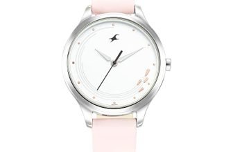 Fastrack Stunners Quartz Analog White Dial Leather Strap Watch for Girls-NS6248SL01/NT6248SL01
