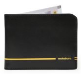 Mokobara Men Casual Black Genuine Leather Wallet(2 Card Slots)