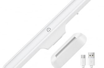 Hddify 30 cm Rechargeable LED Cabinet Light with Magnetic Base, Touch Control Dimmable Light Bar with Adjustable Lighting Modes, USB Charging Lamp for Wardrobe, Kitchen, Makeup, Car and Reading