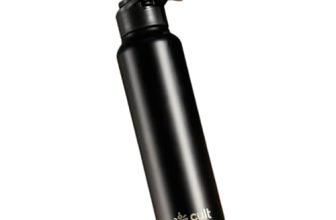 CULT Steel Water Bottle 1 Ltr – Stainless Steel Water Bottle for School Kids, Men & Women | Leakproof Gym Sipper & Metal Fridge Bottle | Insulated 1 Litre Flask for Office & Travel (Black)