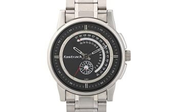 Fastrack Go Skate Quartz Analog with Day and Date Black Dial Silver Stainless Steel Strap Watch for Guys – NT3215SM03
