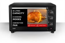 Glen 35-Litre Oven Toaster Grill OTG OTG -35 L Motorized Rotisserie, Convection Fan, 2100W – Black (SA5035BLRC), Black
