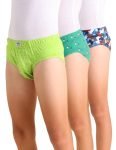 U.S. POLO ASSN. Boys Mid Rise Pure Cotton EKB02 Briefs – Pack of 3 (Blue-Lime Green-Green 6-8Y)