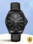 Titan Titan Octane Multifunction Black Dial Black LeatherStrap Automatic Analog Watch  – For Men