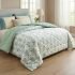 BSB HOME 240 TC Cotton King Size Bedsheet, Premium Soft Breathable Floral Printed Double Bed Sheet, Bed Cover for Bedroom, Durable Bedding, 90 x 100 Inches (229 x 254 cm) – Sage Green