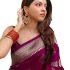 C J Enterprise Women’s Banarasi Saree Pure Kanjivaram Silk Saree Soft Design Wear Pattu Sarees Latest Cotton Party Sari collections With Blouse Piece for Wedding sadi new ladies 2023 (Pari12 Red)