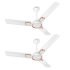 Havells Glaze 1200Mm 1 Star Energy Saving Ceiling Fan (White Chrome, Pack Of 2)