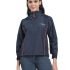 Dollar Women’S Polyester Solid Windcheater Jacket With Zipper Pockets Navy Medium