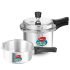 Pigeon By Stovekraft (14331) Aluminium Pressure Cooker Combo 2 Litre And 3 Litre Induction Base Outer Lid (Silver)