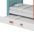 Smartsters Single Bed With Storage For Kids | Engineered Wood | Double Drawers | Soft Edge | Secret Den Child-Friendly Design | Marine Teal | 40 X 81 X 38 Inches | Easy Pull-Out Storage