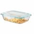 Signoraware Lock ‘N’ Store Borosilicate Glass Rectangle Container | Microwave Safe | Convenient Storage | Elegant Design | Air Tight Lid | Useful For Tiffin And Lunch Box (1.4 Ltr | Clear)
