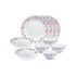 SignoraWare BPA Free Plastic Square Dinner Set | Microwave Safe | Unbreakable & Lightweight | Odor-Free | Great for Parties & Gatherings | Ideal for Regular Home Meals (Set of 23 pcs | LemonYellow)