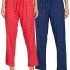 Indigo Women’s Pack of 2 Pajamas(AW21/BLC-145_White+ Indigo_S)