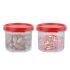 SIMPARTE Smart Slim Storage 1.1 Litre (Set of 4) Air-Tight Plastic Round Modular Container – for Spaghetti Pasta, Juice, Snacks Stackable, BPA Free (1100ML) – (Purple)