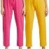 Shiv Textiles Women’s Polyester Solid Trackpant (Pack of 4 Track Pant) (BL-BU-D-G-L) Black