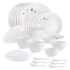 CELLO Lush Fiesta Dazzle Series Opalware Dinner Set of 13 Pieces for Family of 2 | Bone-Ash Free & Leadfree Opal Glass, Microwave & Dishwasher Safe, Plates & Bowls Crockery Set for Dining & Gifting
